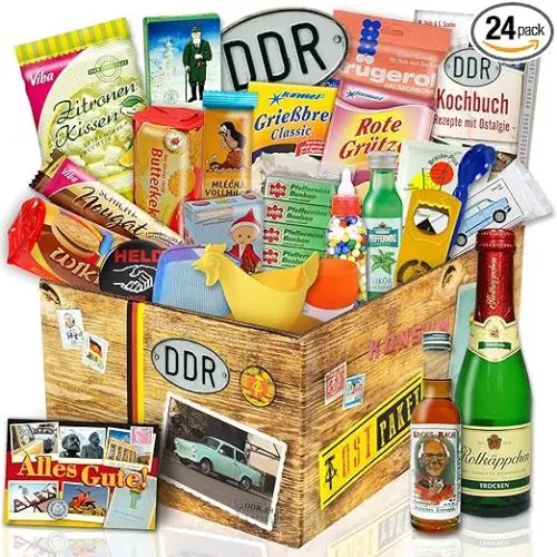 24tlg Geschenkbox mit DDR Spezialitäten